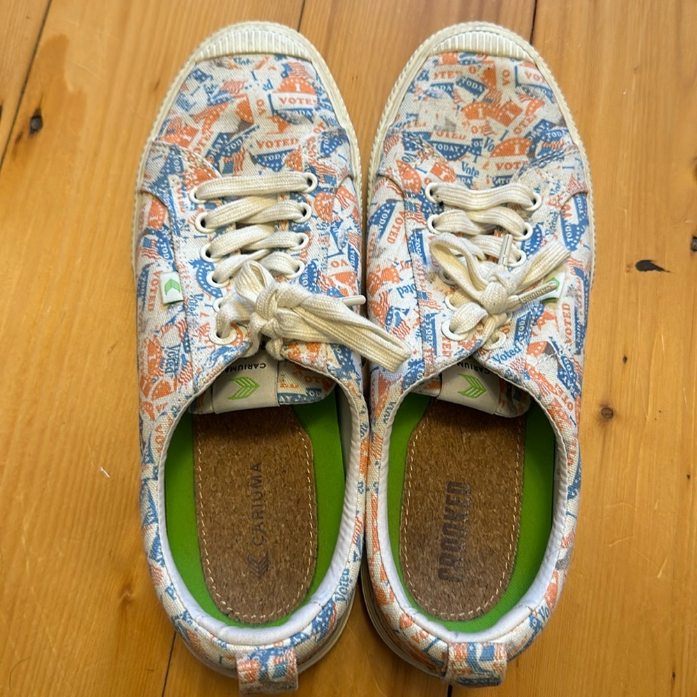 Cariuma pod save America/crooked media collab- I voted sneakers.